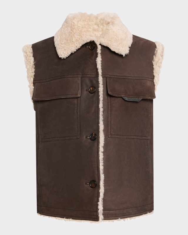 Soft Sheep Shearling Vest